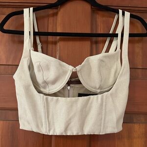 white fox boutique cropped tank top